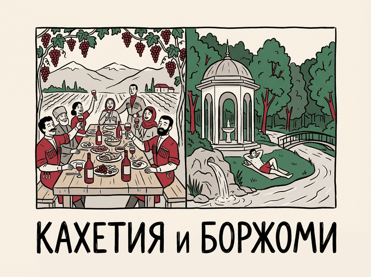 Кахетия и Боржоми как два разных однодневных сценария